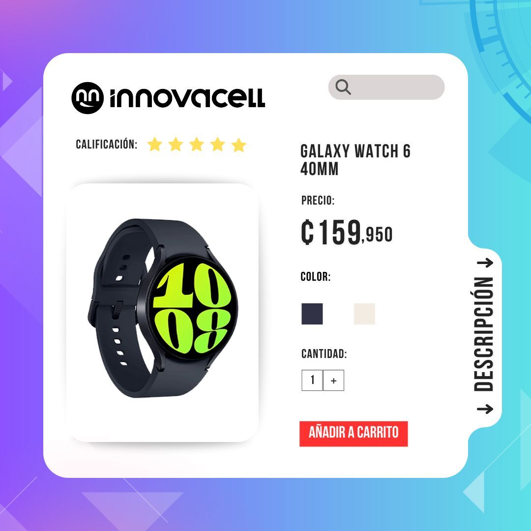 innovacell's tweet photo. Samsung Galaxy Watch 6 40mm 🏋️

🏆¡Tú tienda en línea desde 2002!

💸 ¡Tasa 0 6 meses con Credomatic!
🌟 ¡Hasta 12 meses 0% con Credix!
🔥 ¡Hasta 36 meses con Emma Pay!

¡No esperes más, consigue el tuyo hoy! 🌟
🌐 https://t.co/wgcdxBjEqm
📲 https://t.co/U7aRIaE784 https://t.co/QeLEXL6yiw