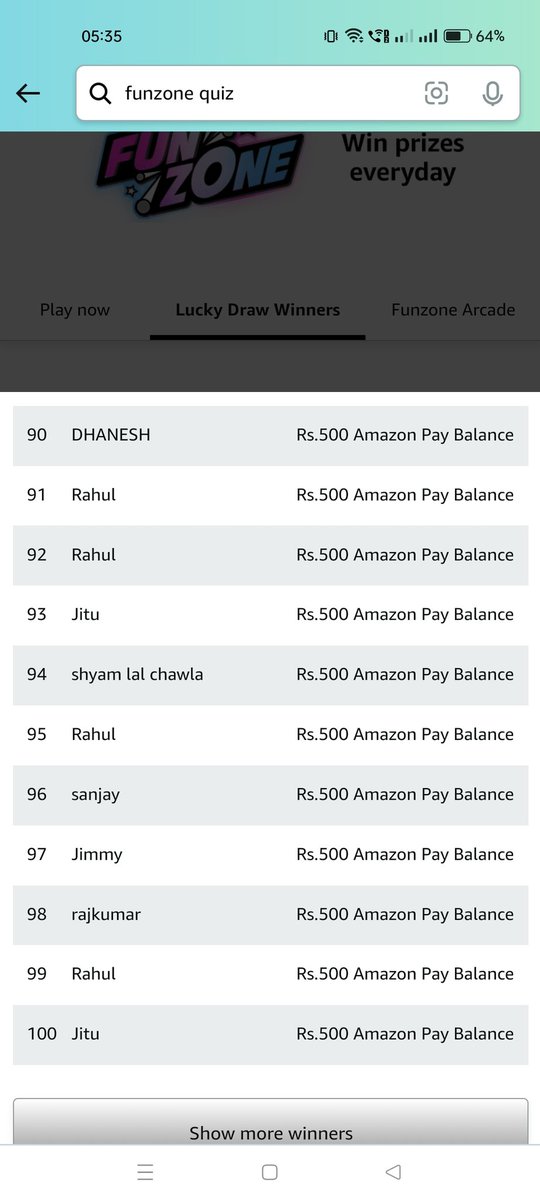 HoreMayur's tweet photo. @amazonIN @AmazonHelp @amazonIN @AmitAgarwal 
Here are some more screenshots and please bots with human names don't reply that winners are selected randomly. https://t.co/6UkWVJGETZ