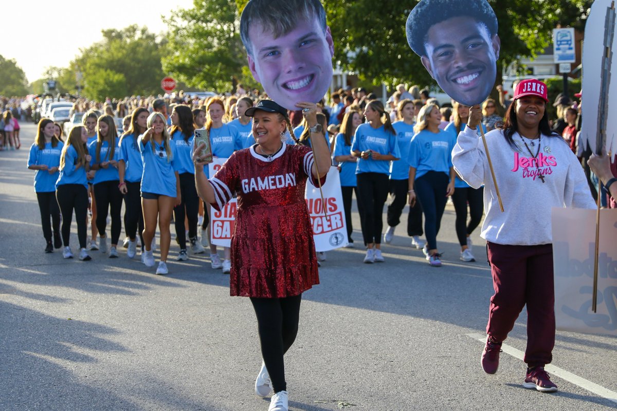 jenksps's tweet photo. To our community that shows so much love and support for their Trojan Family, THANK YOU! Don't forget to join us in Allan Trimble Stadium or stream the game live on Trojan TV to watch our Jenks Trojans battle against the Moore Lions! https://t.co/pTKbvLb3VC https://t.co/tOQZiu3eWy