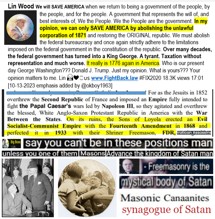 okboy1963's tweet photo. We need to undo the evil work of the Jesuits and their Freemason traitors! 1871!๐ค#LinWood Day of Jihad After 1 Poland #TheFirstRedFlagWas Feds Lost in Space Leningrad #SmackDown Friday the 13th Jim Jordan Rutherford Times Square 70 Palestinians Ali Velshi The Onion Reuters... https://t.co/q391EmsMax