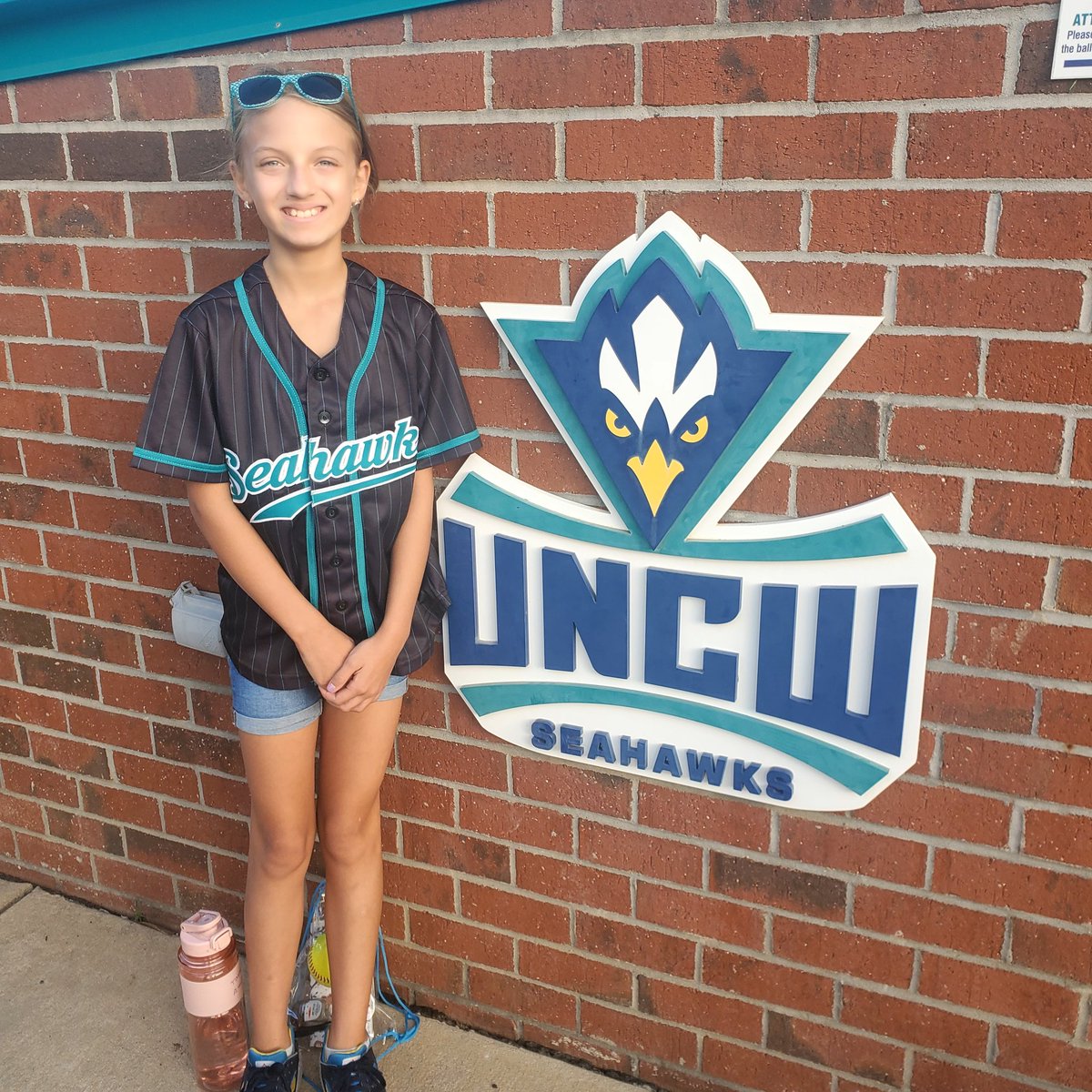 tinarussell0's tweet photo. @UNCWsoftball thanks for a great show today! Our daughters favorite team and she got to sport her custom jersey she got for her bday! https://t.co/mLLzvfc4xV