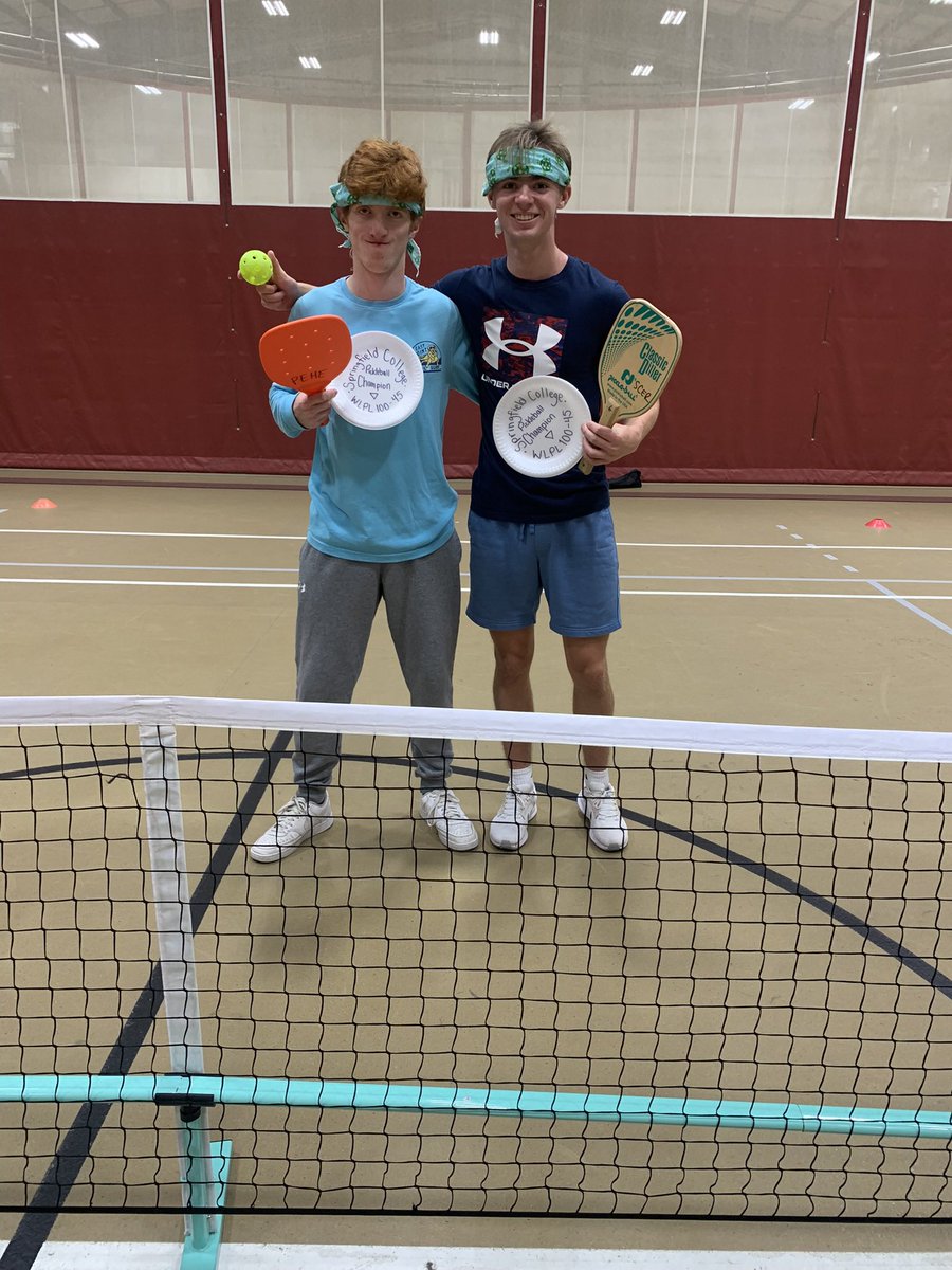 JacksonRLane13's tweet photo. Congratulations to the winners of the Springfield College WLPL 100 Pickleball Tournaments! 
From Section 45: The Pickle Picklers
From section 46: The Generals
From section 47: The Thinkers (not pictured). 
Proud of all who participated!
#wellness #pickleball #champs 
@SC_PEHE https://t.co/aqEf95qkAc