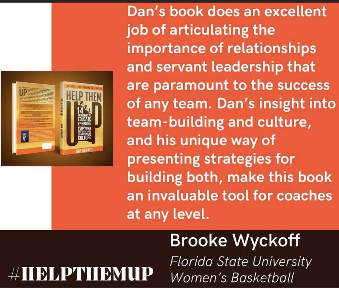 DanHorwitz1's tweet photo. Shoutout to one of the best coaches I know, and more importantly, best people, for the kind words! You are an inspiration @CoachBrookeFSU!! I highly recommend watching the Florida State Women’s Basketball team this season to observe a championship culture!!! 🏀
#HELPTHEMUP https://t.co/piL6o6QSKp