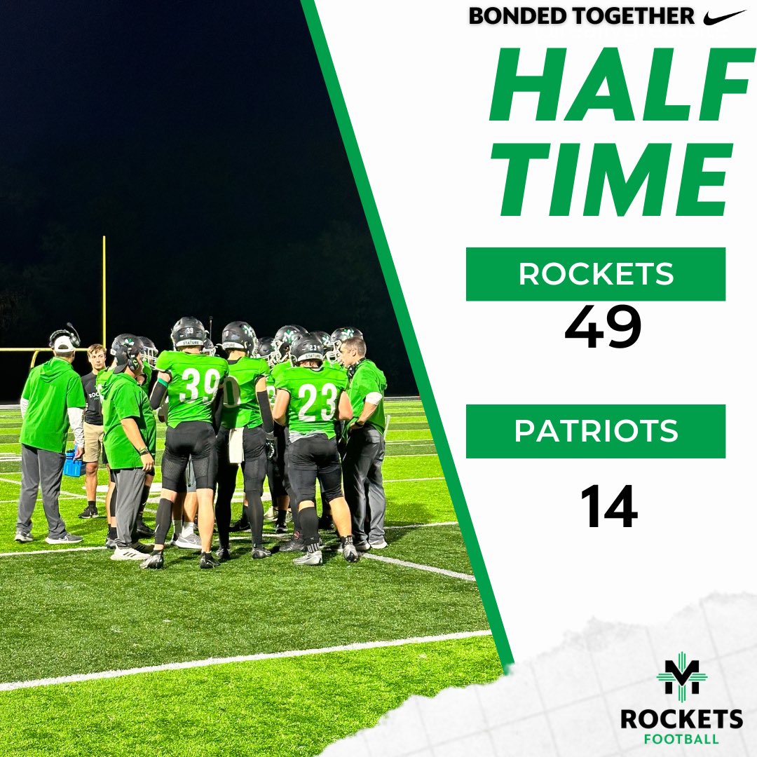 McNAthletics's tweet photo. FBall | Final from Penn Station Stadium! ROCKETS WIN! 

The Rockets are back in action next week hosting the Badin Rams! See you then!

#bondedtogether https://t.co/lpWBakxGSM