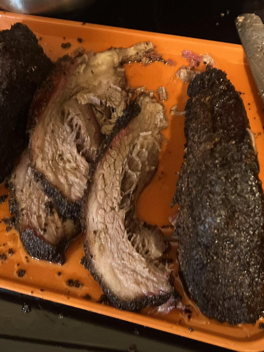 jerryt28's tweet photo. @MeatChurch first brisket done Texas style by your recipe on the Traeger app!! How we looking?? https://t.co/zXrlYBpEMf