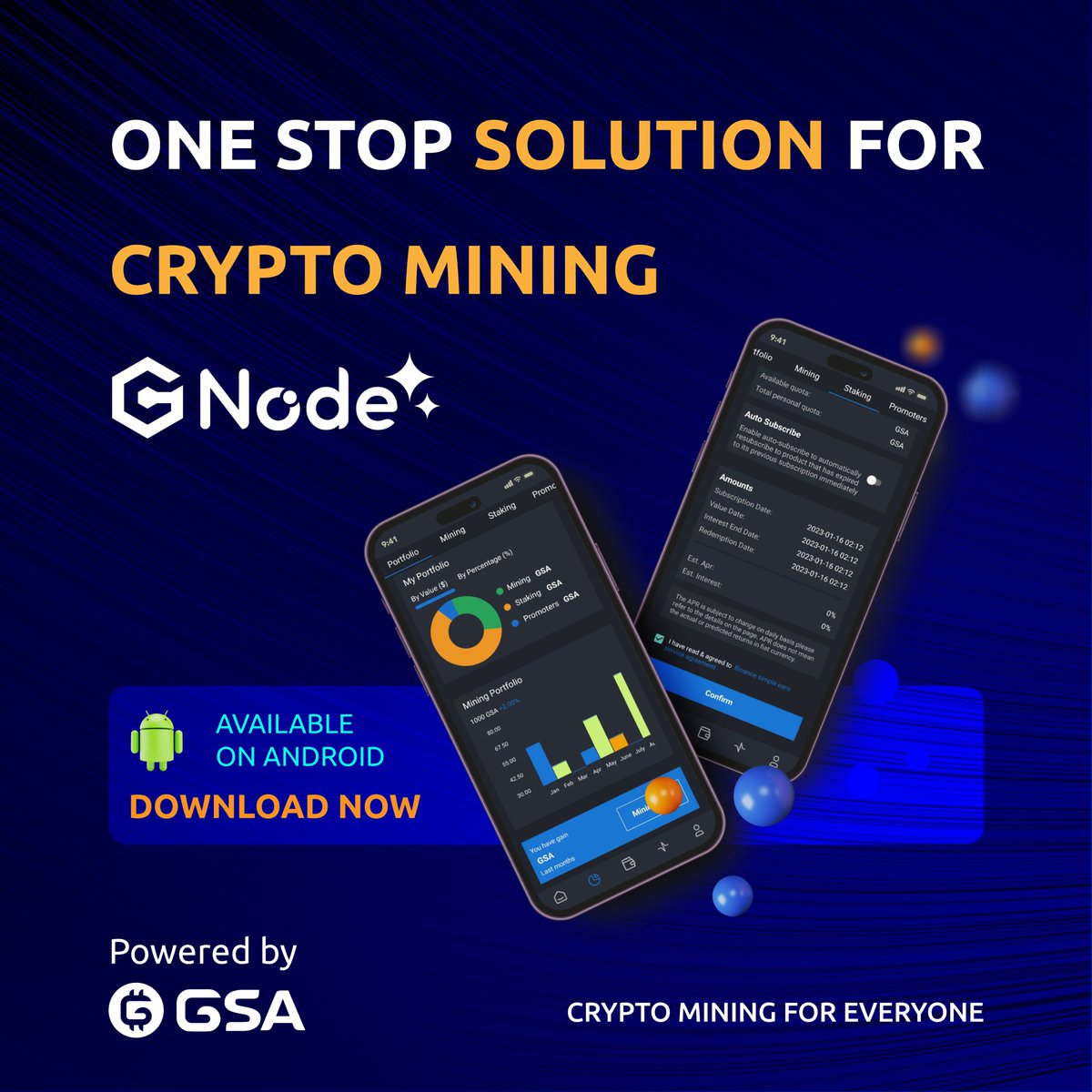 Crypto Mining for Everyone 
#gnode #gsacoin #gsarmy