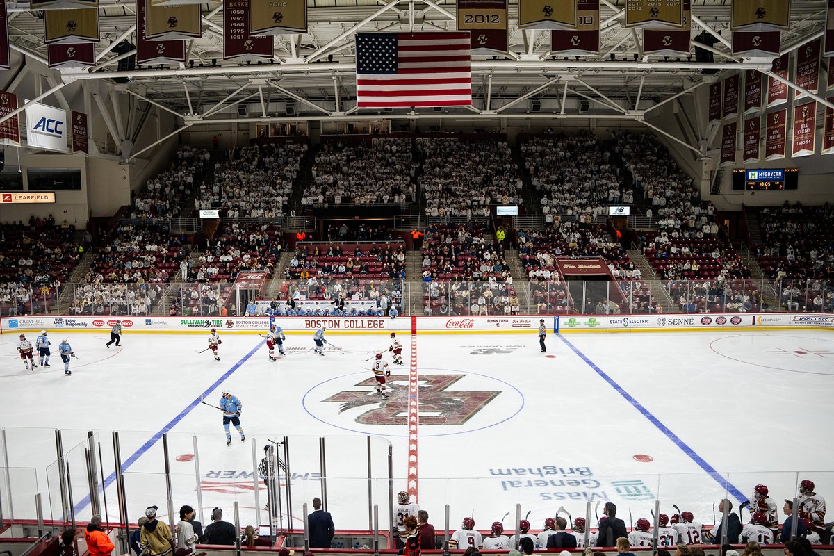 BC_MHockey's tweet photo. Highest student attendance EVER at Conte!

Absolutely electric ⚡️ https://t.co/8iU2yDCdyV
