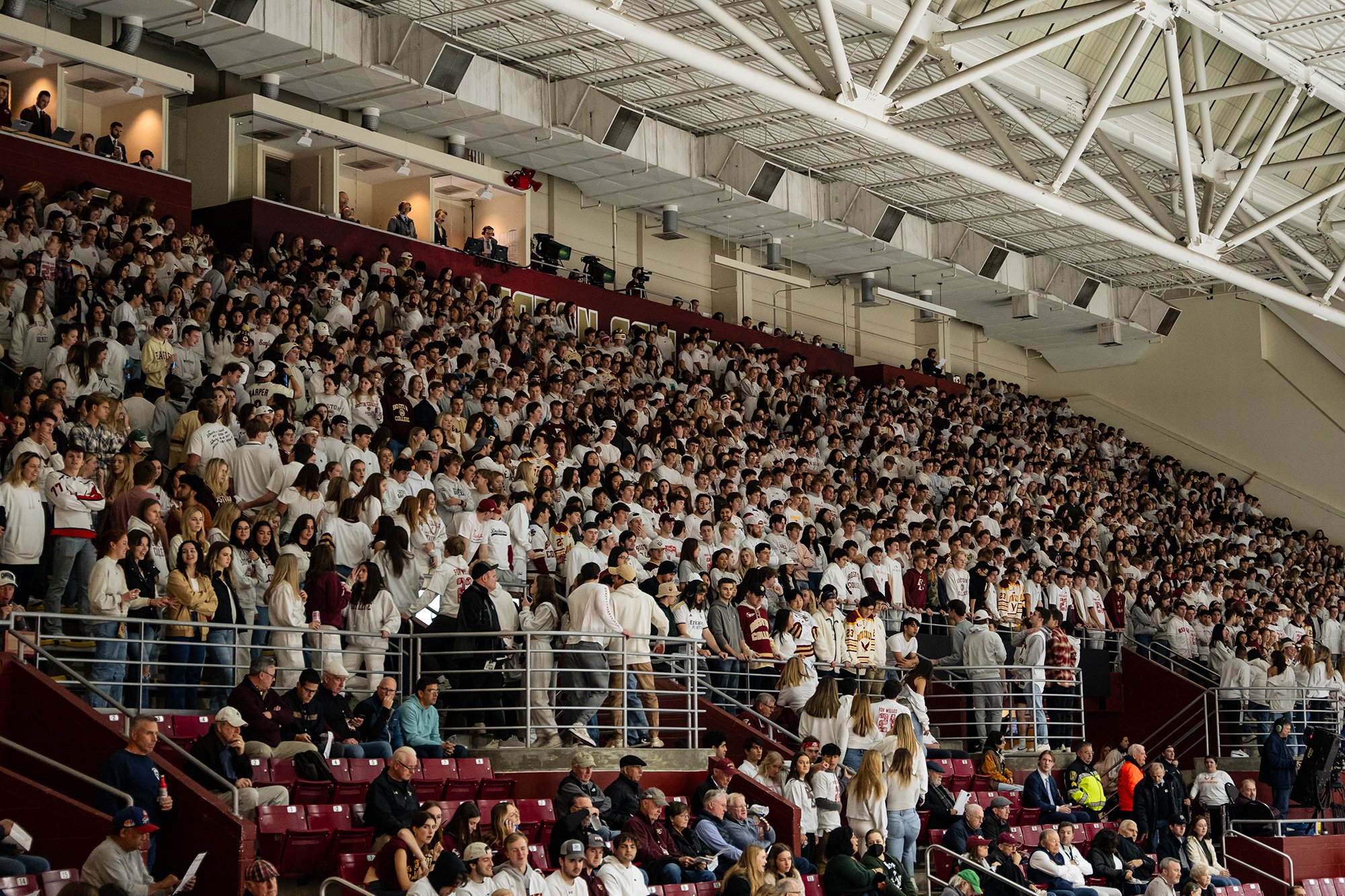 BC Men's Hockey on X: Highest student attendance EVER at Conte! Absolutely  electric ⚡️  / X