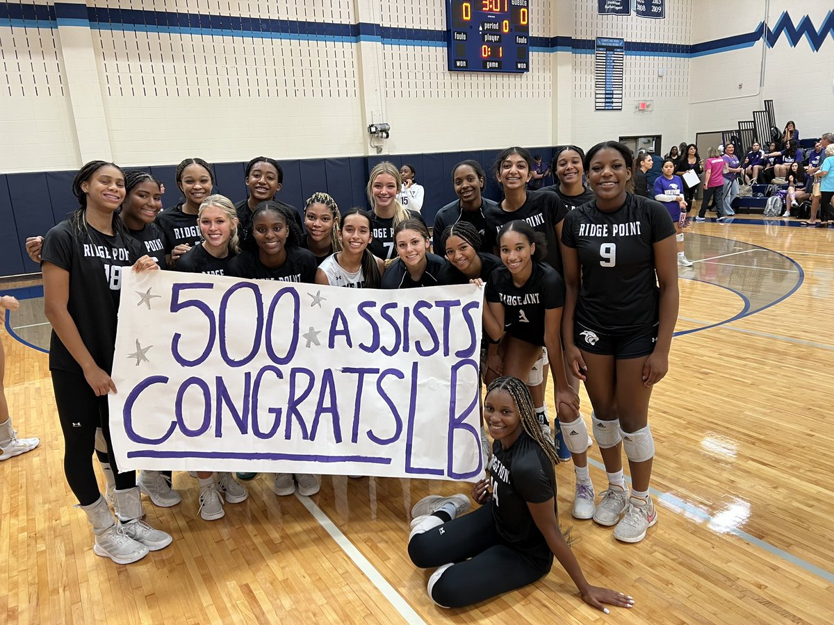 Ridge Point Volleyball (@ridgepointvb) on Twitter photo Great wins by varsity and JV to wrap up homecoming week! Freshman lost a tough match to Clements but showed a ton of resilience and fight! And a huge congratulations to <a href="/laurenrbattle14/">lauren battle</a> for reaching 500 assists on the season! 🎉 a hitter turned setter for us and has killed it! Great wins by varsity and JV to wrap up homecoming week! Freshman lost a tough match to Clements but showed a ton of resilience and fight! And a huge congratulations to <a href="/laurenrbattle14/">lauren battle</a> for reaching 500 assists on the season! 🎉 a hitter turned setter for us and has killed it!