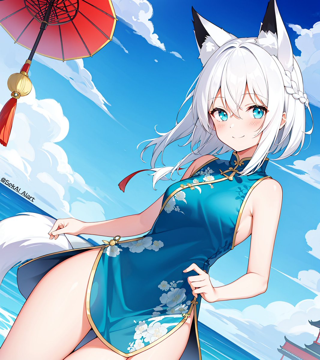 アンケート企画🌽（チャイナ服）～ こんこんきーつね！ なんかスースー