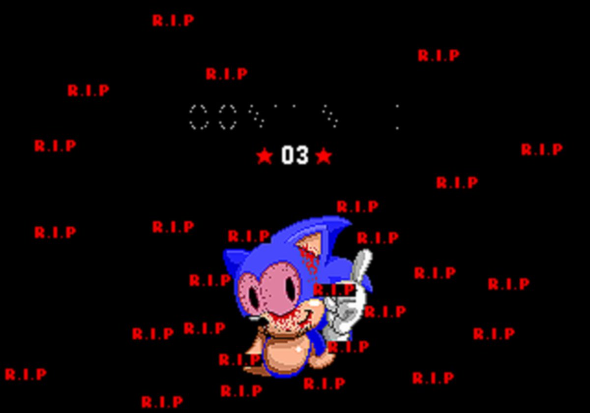 1993Bros's tweet photo. The trinity of spooky Sonic. #Sonicexe #Pendrivesweep #Bluependrive #Chinelin https://t.co/pkhBendJxL