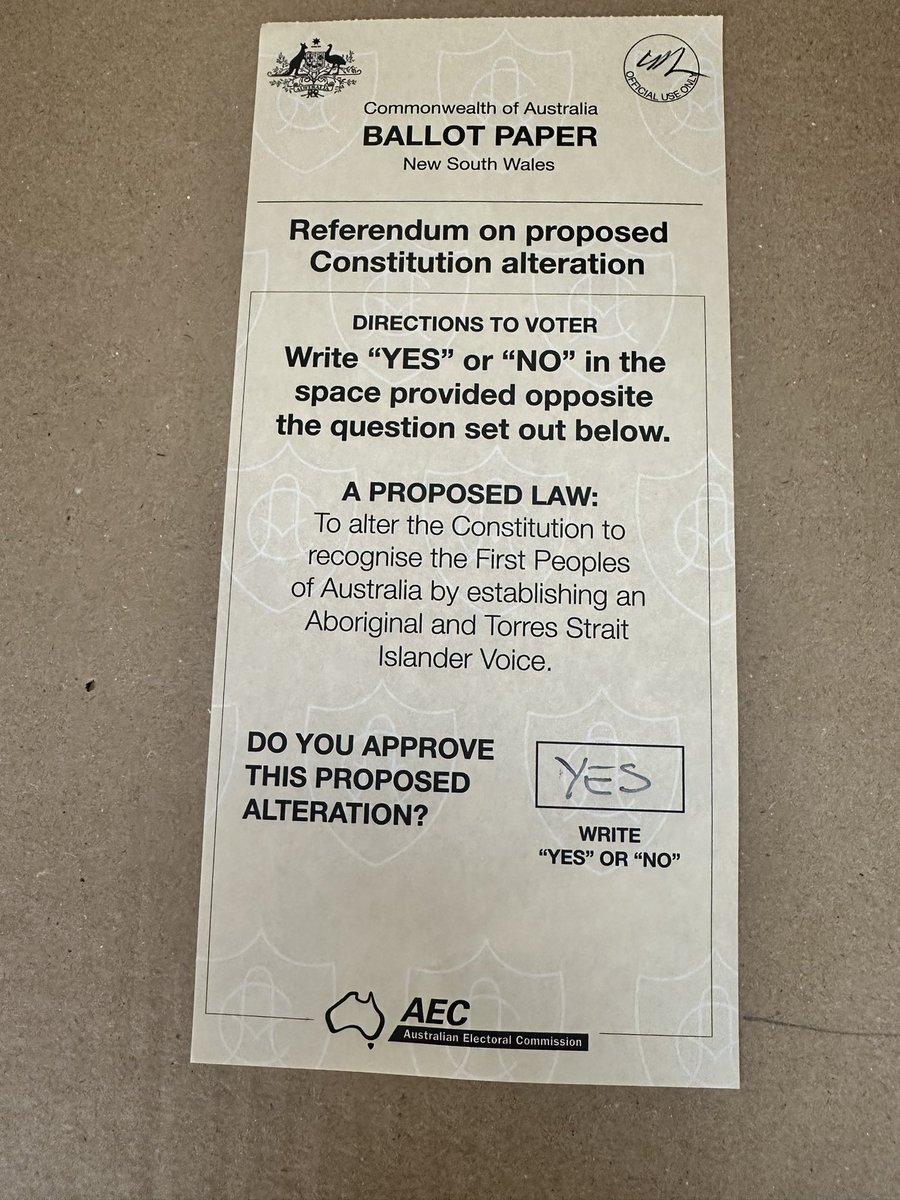 I’m with Rove in the #Referendum2023 #VoteYesAustralia 
I didn’t get my #DemocracySausage though…