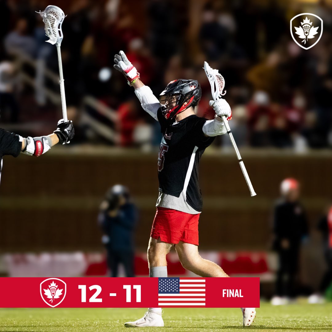 CanadaLacrosse's tweet photo. COMEBACK = COMPLETE

Dyson scores the game TYING goal and the game WINNER. 
____________________________________

REVENIR = COMPLÉTER

Dyson marque le but du match ATTACHÉ et le match est GAGNANT. https://t.co/9TZESYDqUx