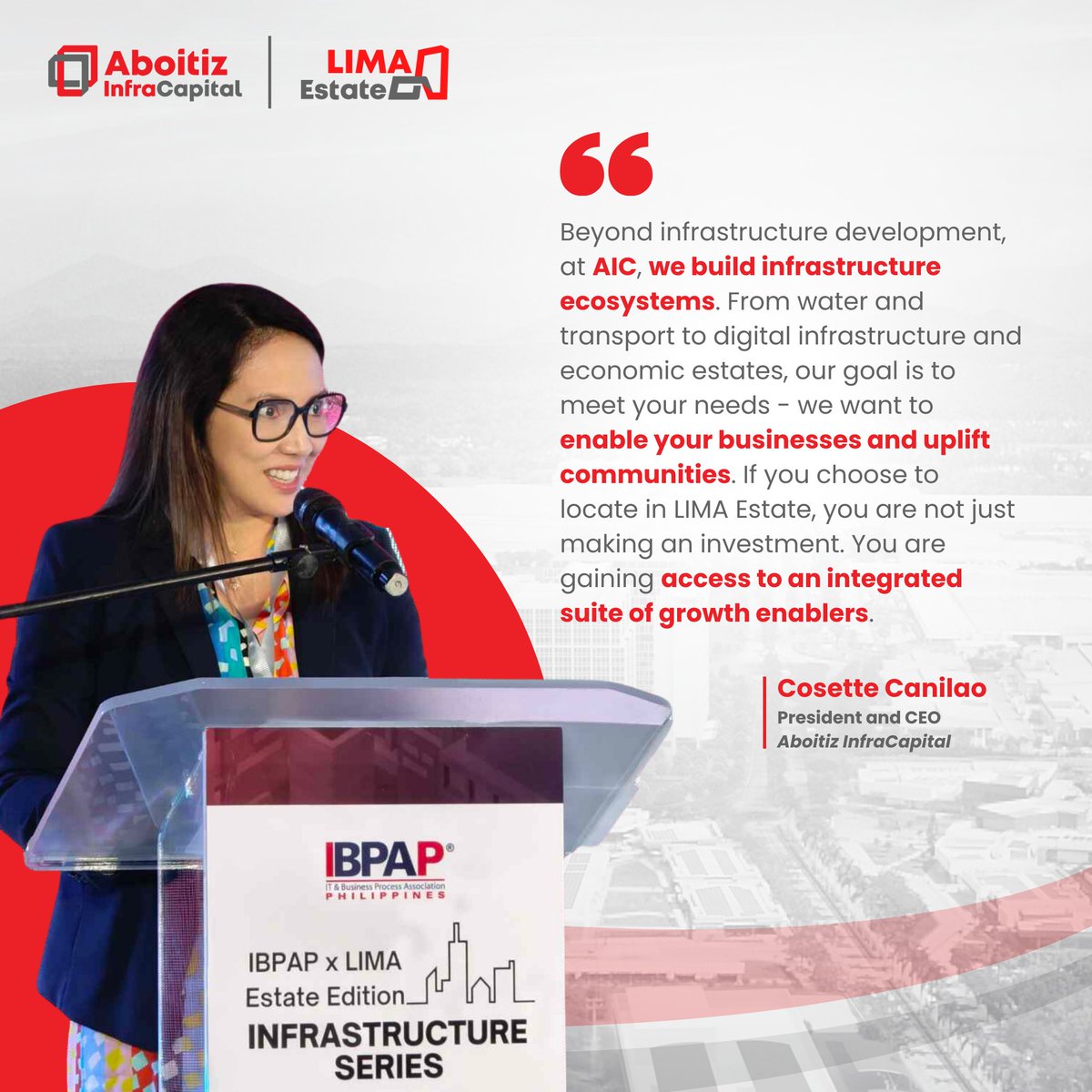 AboitizInfraCap's tweet photo. AIC Economic Estates and @IBPAP_Official emphasized the readiness of the Province of Batangas to accommodate the IT-BPM industry during the IBPAP-LIMA Estate Infrastructure Series held in LIMA, Batangas. #MakingItHappen #OneInfraCapital #InvestInBatangas #InvestInPhilippines https://t.co/VubKvnxVo1