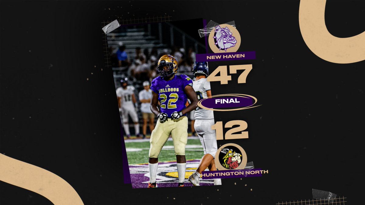 nhbulldogsfb's tweet photo. New Haven defeats Huntington North 47-12 to claim a share of the Northeast 8 Conference Title

#GoBulldogs https://t.co/WRvzRAosz6