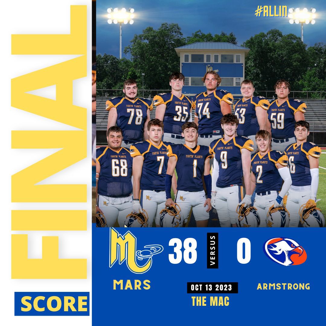 MarsHSFootball's tweet image. Thank you Seniors! A big win on a record night. #ALLIN 👽🏈💪