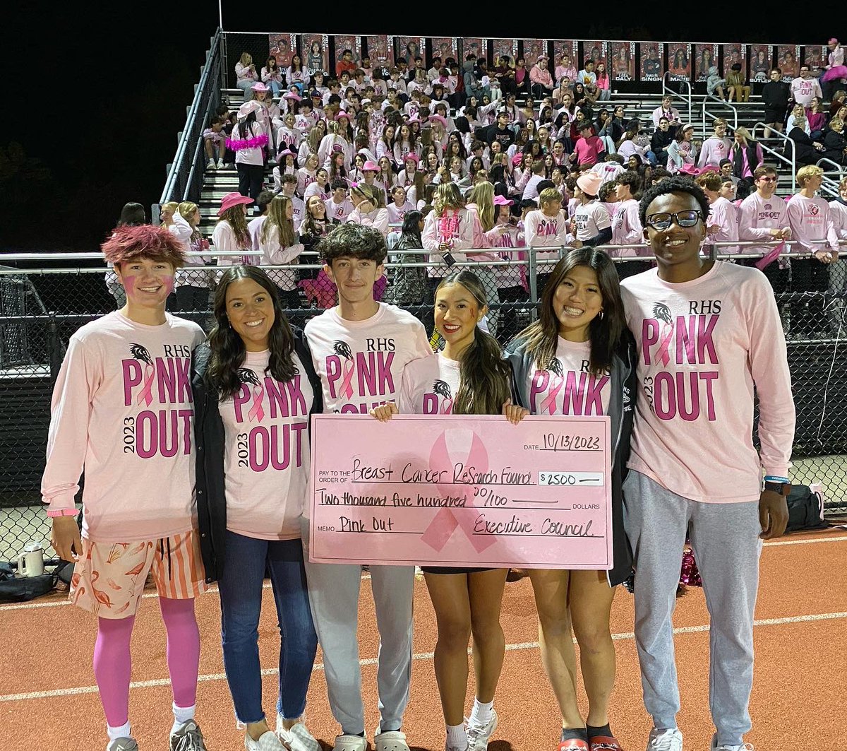 RHS_Exec's tweet photo. $2,500 is being donated by the Executive Council to The Breast Cancer Research Foundation! Thank you all for your support and participation! 🩷 https://t.co/PbpQbjhBjX
