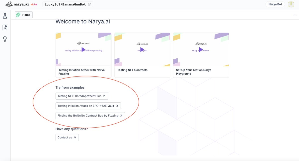 naryaplayground's tweet image. 👉 7/7 The live example is now on app.narya.ai for you to play around with. Preventing bugs in your smart contracts can be effortless. Give it a try!
#NaryaPlayground #Nocodetesting