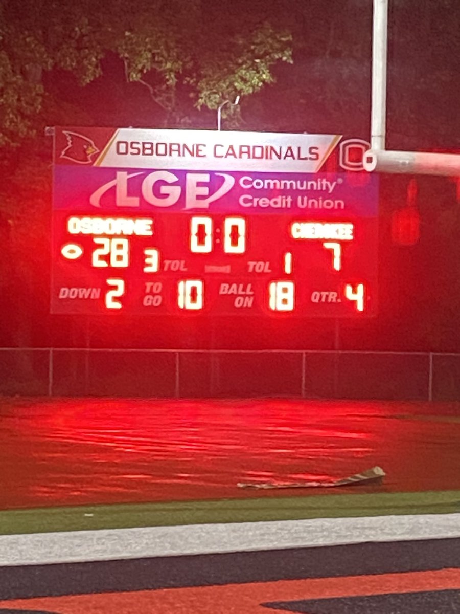 Osborne Athletics (@osbcardinals) on Twitter photo Final- Cherokee 7, <a href="/osborne_fb/">Osborne High School Football</a> 28. Cardinals are now 7-0!
#Grit <a href="/rlosbornehs/">Osborne High School</a> <a href="/OsbornePrincip1/">Osborne_Principal</a> <a href="/CCSD_AD/">Athletics - Cobb County School District</a> <a href="/CCSD_AD/">Athletics - Cobb County School District</a> <a href="/hssports929/">High School Scoreboard Show (Friday 7p - Midnight)</a> <a href="/ParkerResources/">Parker Resources</a> <a href="/ps_nation_/">Prep Sports Nation</a> <a href="/samcrenshaw23/">samuel crenshaw</a> <a href="/MooneyhamOnAir/">Chris Mooneyham</a> <a href="/GHSFdaily/">GHSF Daily</a> <a href="/CobbFballFri/">Cobb Football Friday</a> Final- Cherokee 7, <a href="/osborne_fb/">Osborne High School Football</a> 28. Cardinals are now 7-0!
#Grit <a href="/rlosbornehs/">Osborne High School</a> <a href="/OsbornePrincip1/">Osborne_Principal</a> <a href="/CCSD_AD/">Athletics - Cobb County School District</a> <a href="/CCSD_AD/">Athletics - Cobb County School District</a> <a href="/hssports929/">High School Scoreboard Show (Friday 7p - Midnight)</a> <a href="/ParkerResources/">Parker Resources</a> <a href="/ps_nation_/">Prep Sports Nation</a> <a href="/samcrenshaw23/">samuel crenshaw</a> <a href="/MooneyhamOnAir/">Chris Mooneyham</a> <a href="/GHSFdaily/">GHSF Daily</a> <a href="/CobbFballFri/">Cobb Football Friday</a>