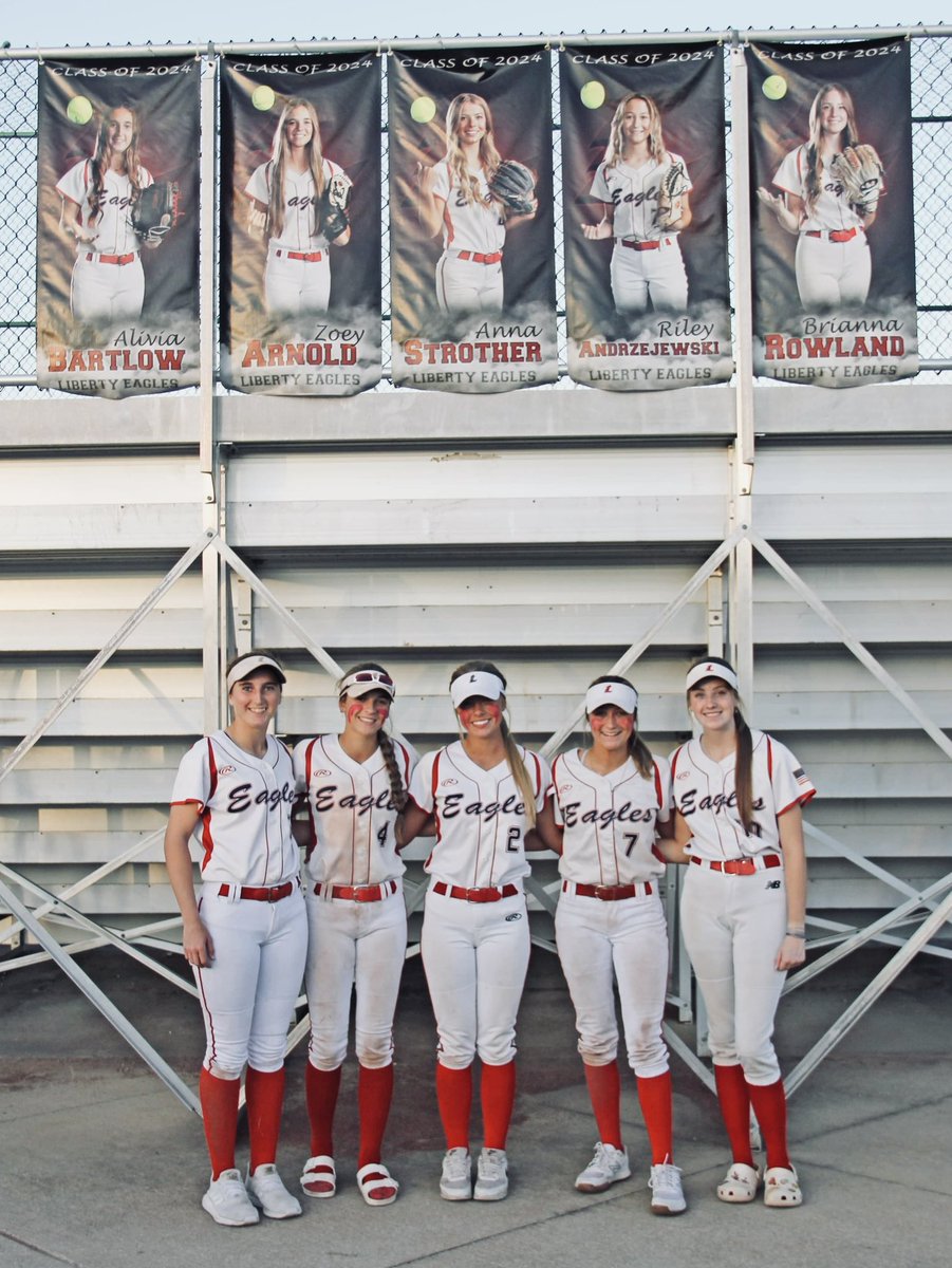 Big shout out to our 5 amazing seniors. Alivia, Anna, Bri, Riley, &amp; Zoey. Each of you have left a lasting impact on our program.  57 career wins, most by any class in school history.  Thank you so much for your leadership and dedication to your teammates.