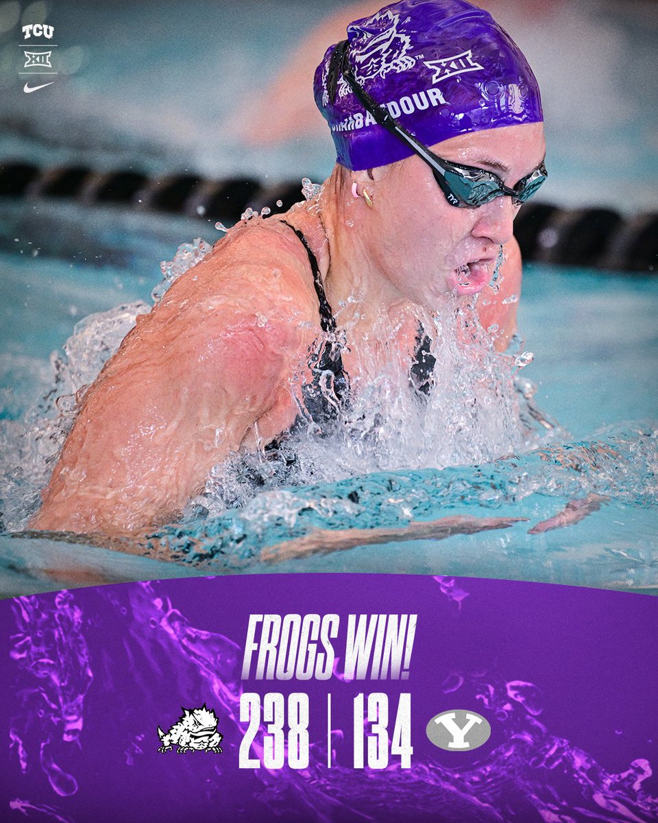 𝐅𝐑𝐈𝐃𝐀𝐘 𝐍𝐈𝐆𝐇𝐓 𝐅𝐑𝐎𝐆 𝐖𝐈𝐍

TCU Men and Women take the win over BYU!🥇

Men 200-172
Women 238-134

#GoFrogs x #TPWF