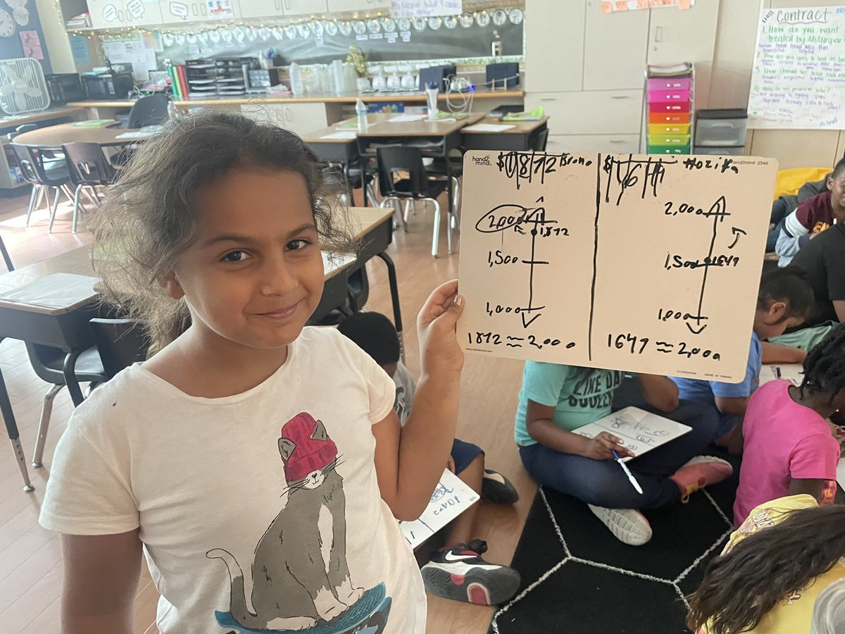 MsGasparm's tweet image. Place value, rounding, and teamwork! Couldn’t have asked for a better week with my #ACEMazing 3rd graders 
🤗🥳🤭 #hustleandheart #RISDWeAreOne @SaDye21 @AutumnUrton @bmccollum3