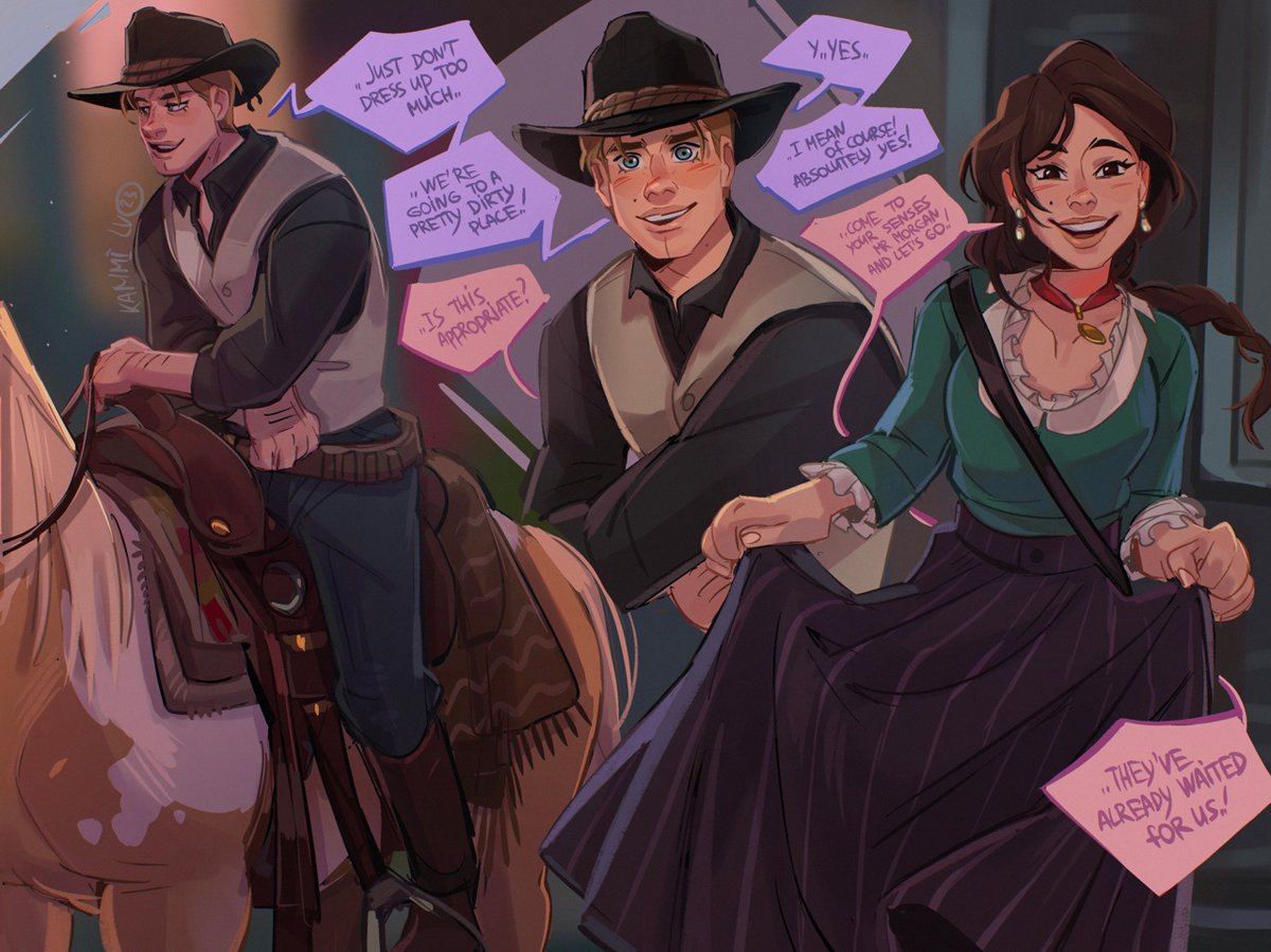 #rdr2 
Time for new headcanons 👀🙏🏻

I believe that Mary in her youth was full of passion for adventure! Arthur opened up a new world for her and they were truly completely absorbed in each other and the events around them.

And of course she was a frequent visitor to the camp!