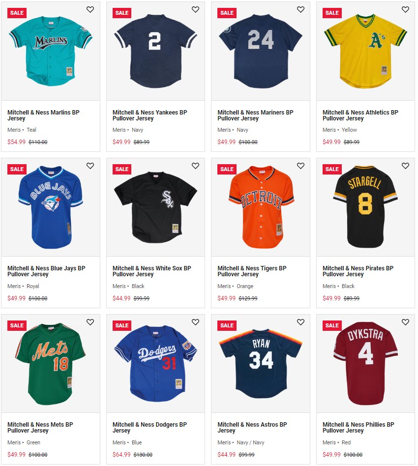 👁️ Sneaker Visionz 👁️ on X: Ad: Mitchell & Ness BP Jerseys As Low As  $44.99 + FREE Shipping Shop:    / X