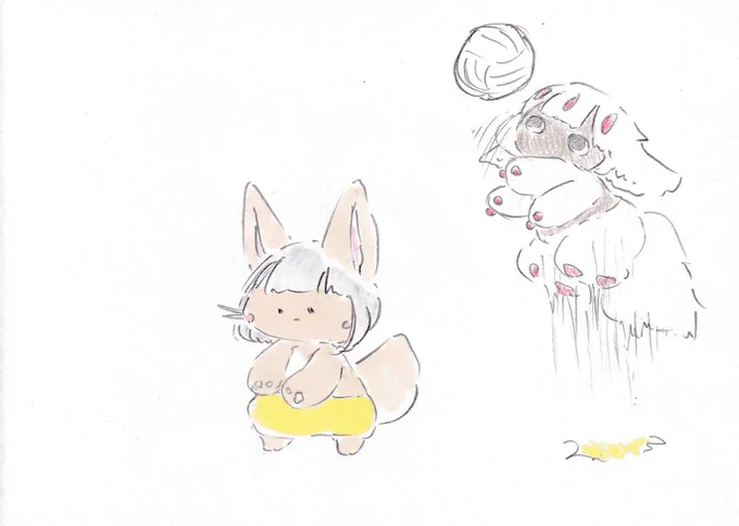 楽しいね!バレーボール。 #イラスト #メイドインアビス