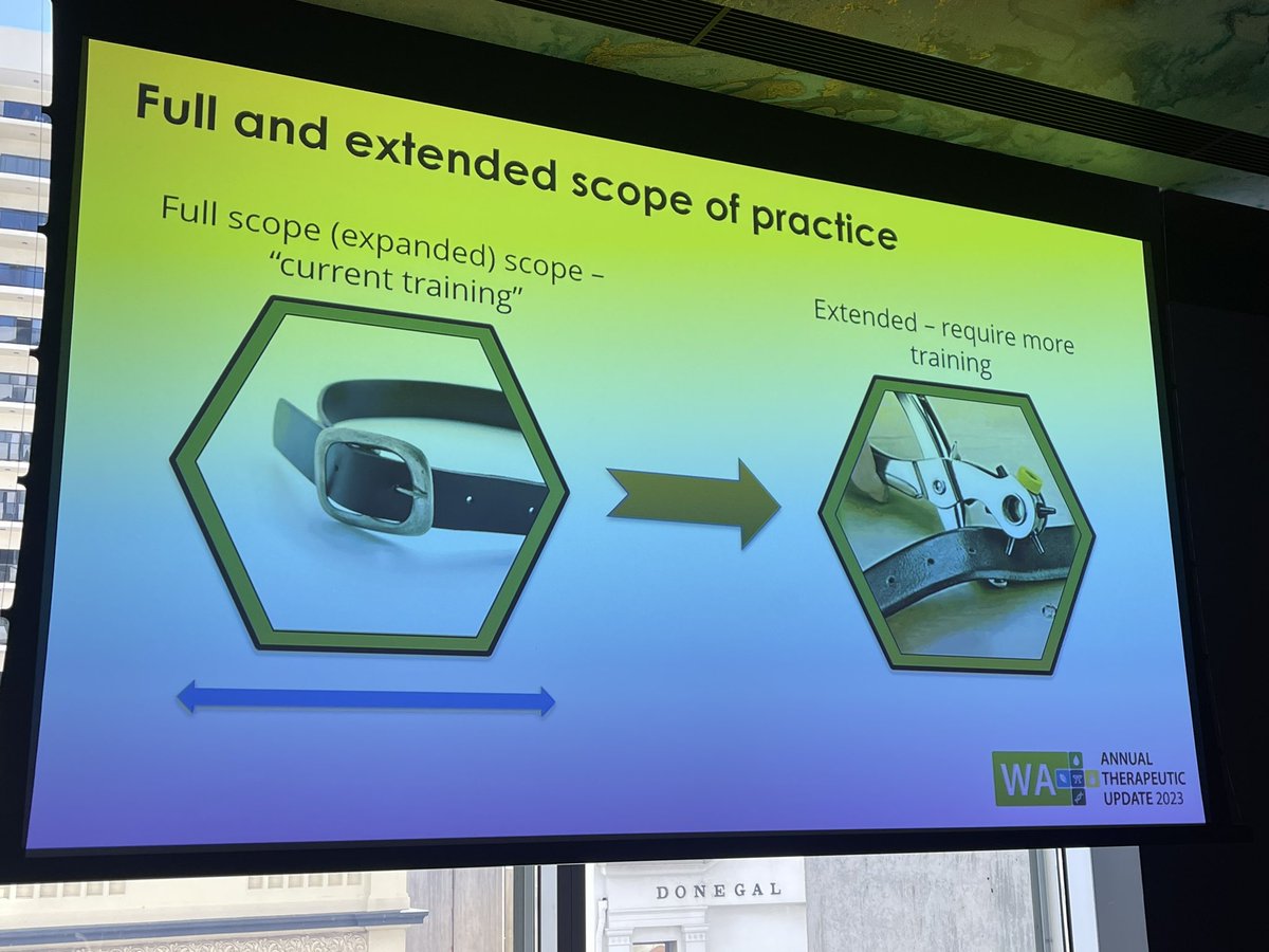 Peter Guthrey (@pguthreyrx) on Twitter photo “Extended scope of practice is where we punch more holes in the belt. The first of those was vaccination. It was extended scope. It is now (normal) scope.
<a href="/nissen_l/">Professor Lisa Nissen</a>
#WAATU23 “Extended scope of practice is where we punch more holes in the belt. The first of those was vaccination. It was extended scope. It is now (normal) scope.
<a href="/nissen_l/">Professor Lisa Nissen</a>
#WAATU23