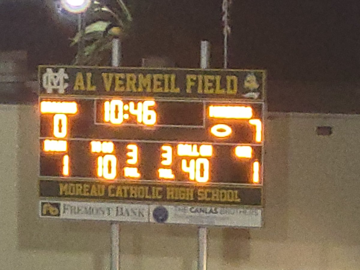 MoreauFootball's tweet photo. @J_charles17 to @JalenA2025 for 30y TD. PAT by #JulianRamos Good!
GameTime starts in under 4mins
.
@ODowd_FB | 00
#MoreauMariners | 07 https://t.co/wvMVFyNvt6