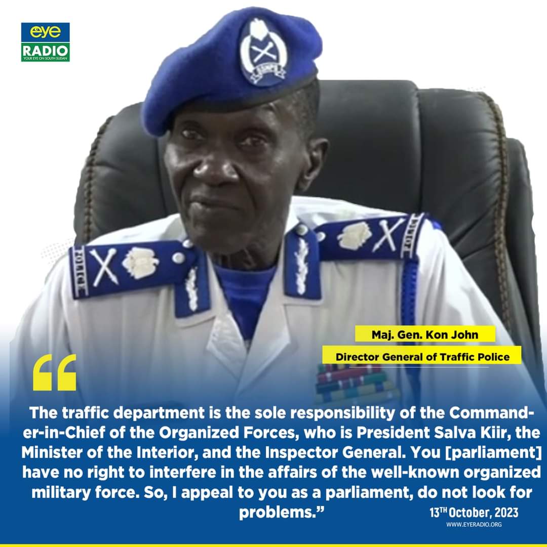 #southsudan Interior minister scolds interim parliament for passing a law banning renewal of log books,  allowing motorists permanent access to logbooks.