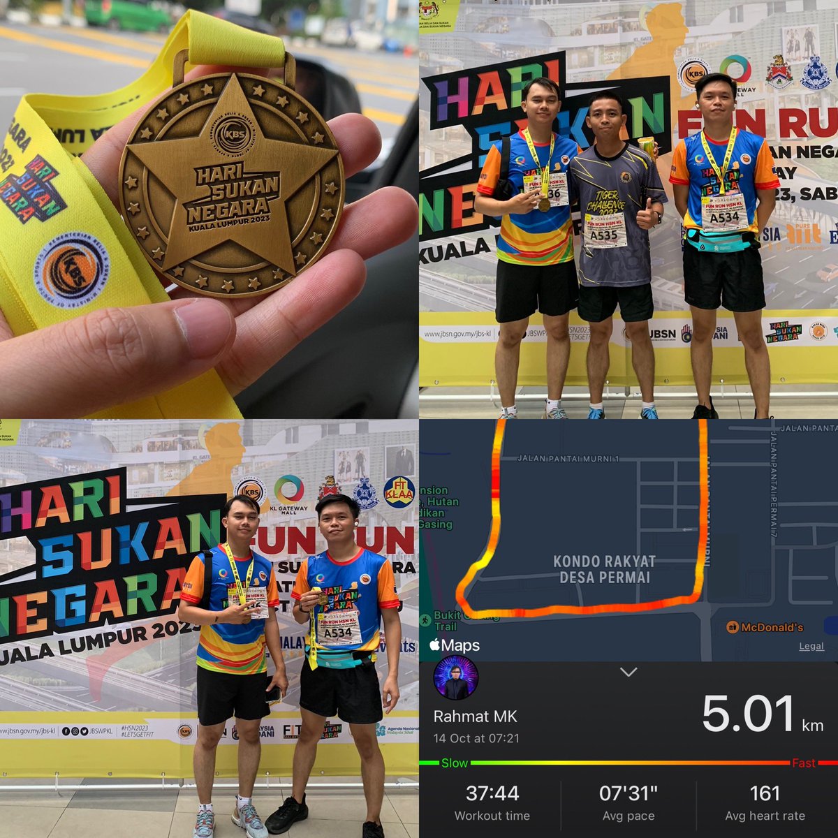 rhmtmk's tweet image. bole la lari-lari mengisi masa lapang #5kmFunRun 🏃‍♂️