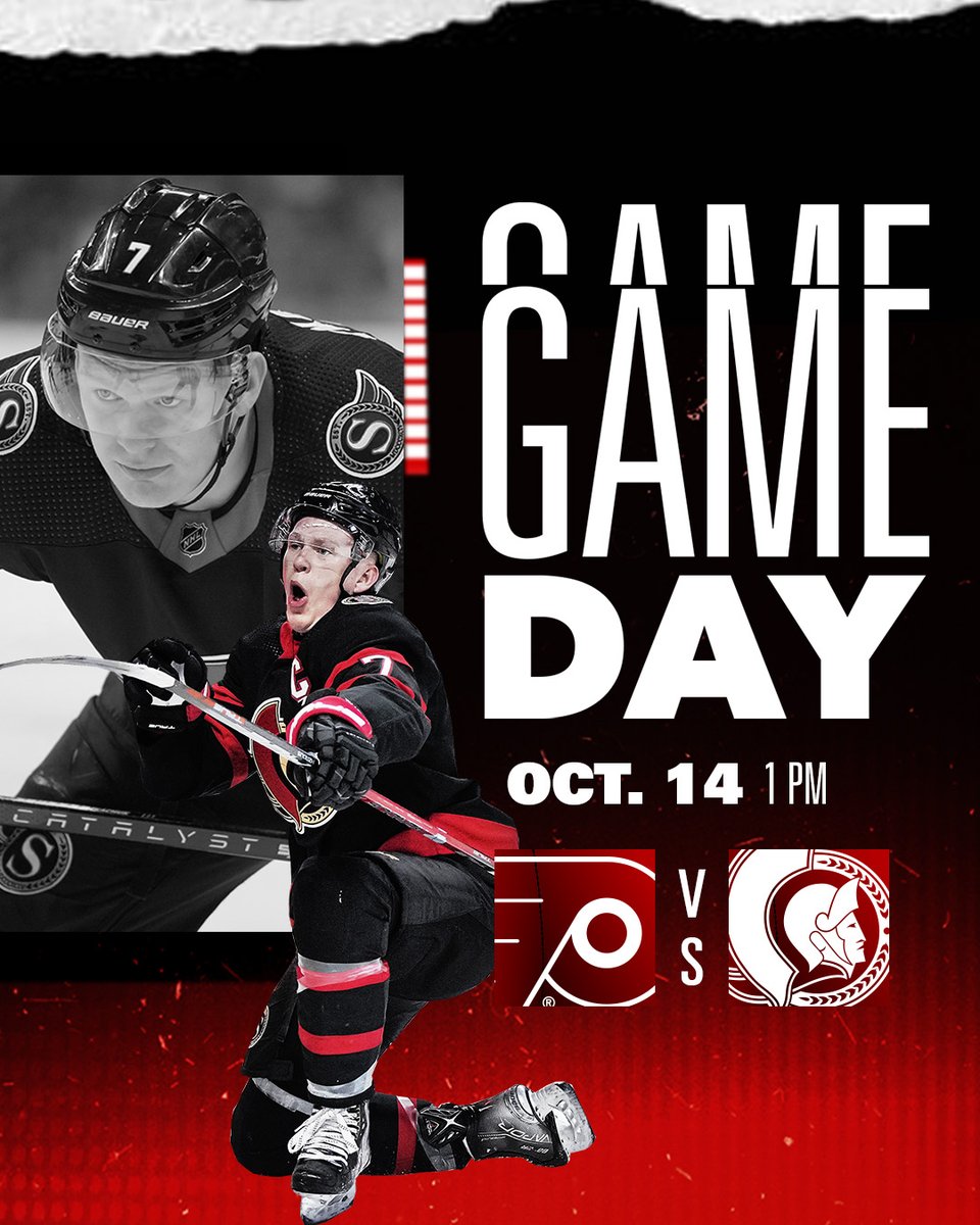 WAKE UP IT'S HOME OPENER!!!

🆚 <a href="/NHLFlyers/">Philadelphia Flyers</a>
📍 <a href="/CdnTireCtr/">Canadian Tire Centre</a>
🕐 1 p.m.
📺 TSN5 / RDS
📻 <a href="/TSN1200/">TSN 1200 Ottawa</a> / @UnikFM945