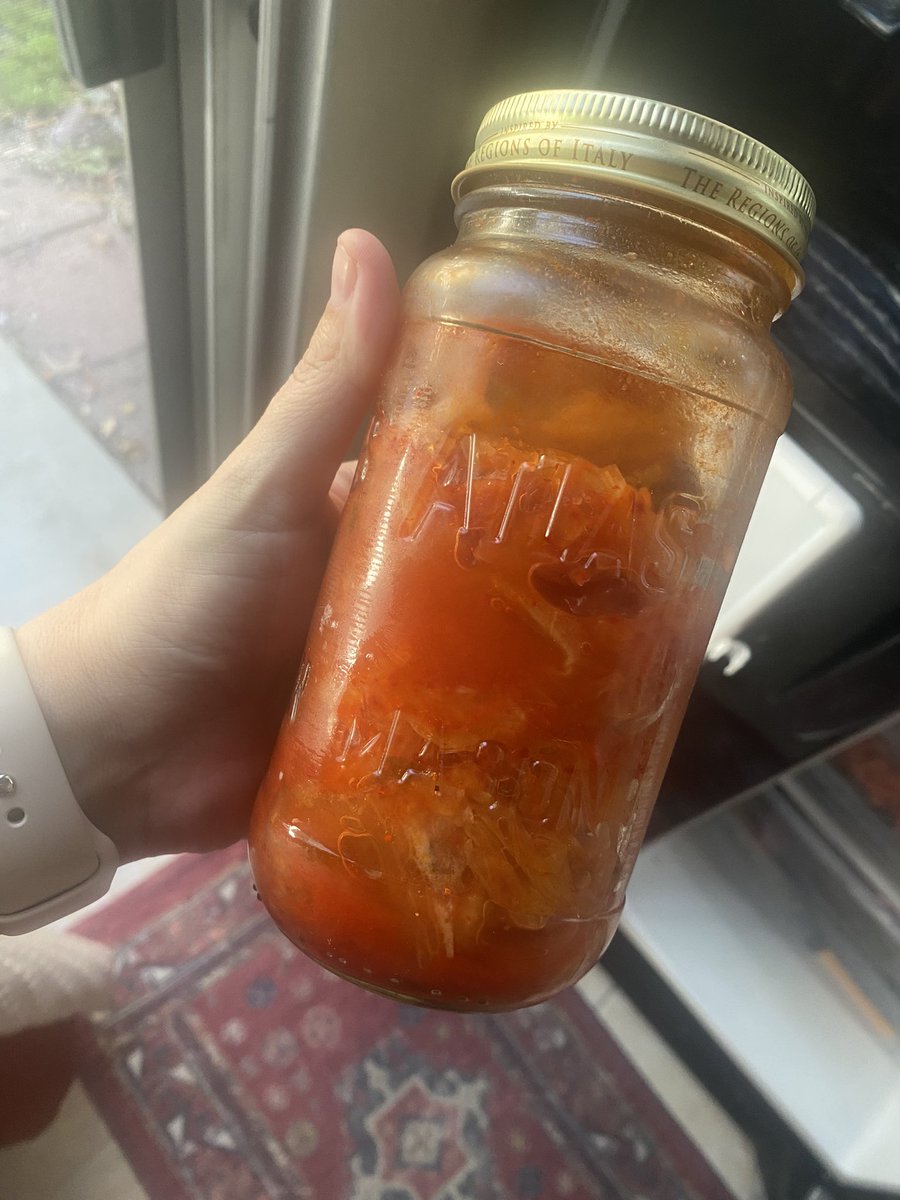 Yay! The mother of one of my students made me homemade kimchi and not only do I feel loved but I can’t wait to get my grub on! Now hiding it so the hubby doesn’t eat it before me 😂