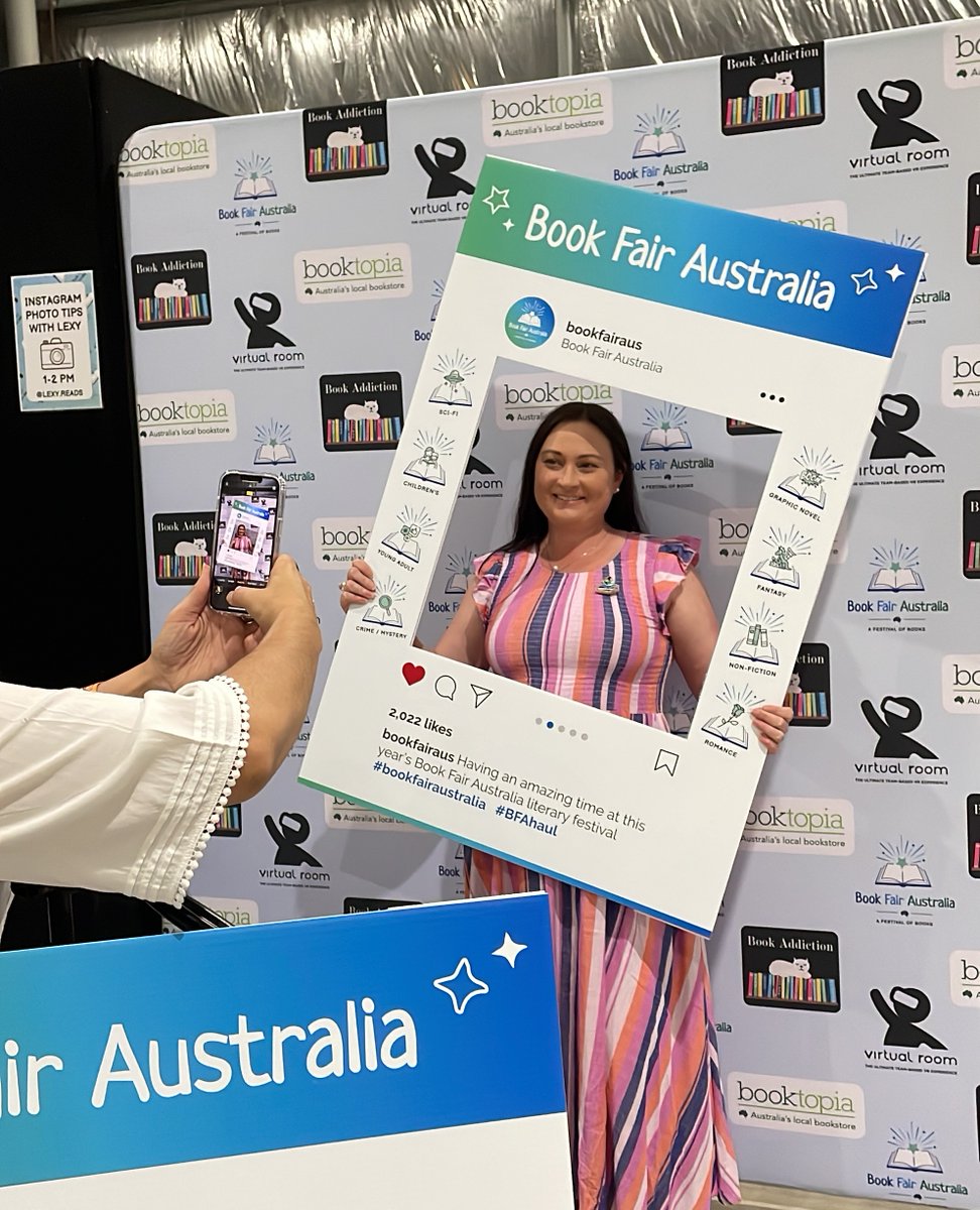 BookfairAus's tweet photo. Book Fair Australia in full swing! Make sure to tag us in all of your pictures. And don't forget to check out our photo wall and get a cool pic. https://t.co/nsekbCxaqV