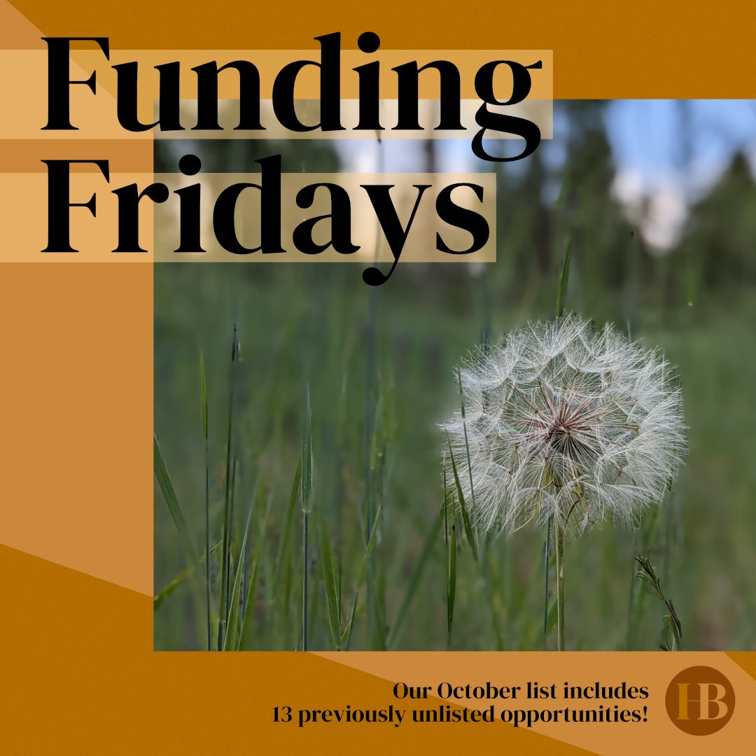 Our October 2023 list features 13 grants with deadlines through November 6, 2023, with links to additional curated lists spotlighting fellowships and awards granted to nonprofit arts organizations. Get that bread!
hellobarkada.org/resources/fund…
