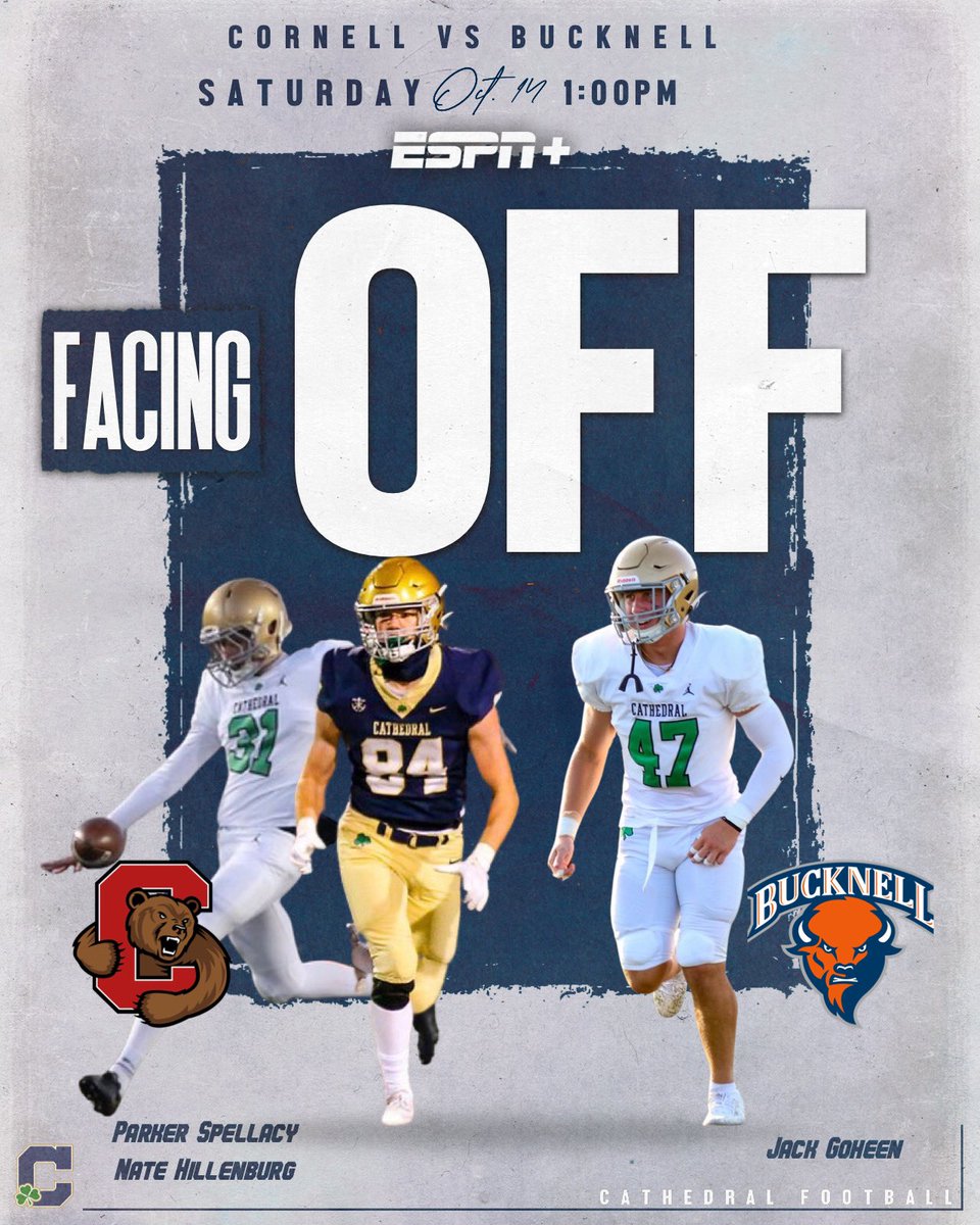 Be sure to tune in tomorrow as these ☘️🏈 alumni face off on the gridiron.

<a href="/ShilohMeans2020/">Shiloh Means</a> and Penn take on <a href="/jake_langdon/">Jake Langdon</a> and Columbia 

<a href="/ParkerSpellacy/">Parker Spellacy</a> <a href="/nate_hillenburg/">Nate Hillenburg</a> and Cornell take on <a href="/jack_goheen/">Jack Goheen</a> and Bucknell