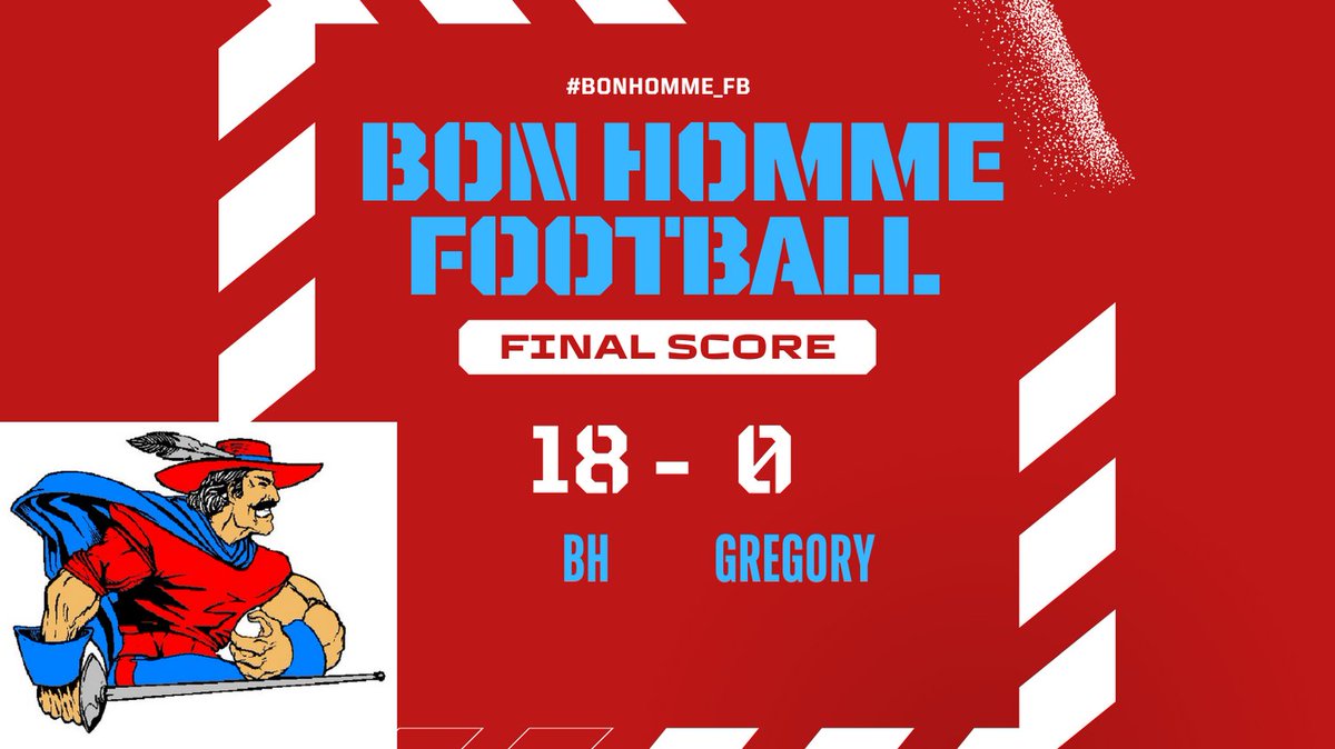 BonHomme_FB's tweet photo. On Coach Pudwill's final regular season game of his career, the Cavaliers defeat Gregory 18-0! 
 As they say... "The Sun Always Shines on Bon Homme!"  #GoCAVSGo @PudwillByron https://t.co/nLbfE0GI6K