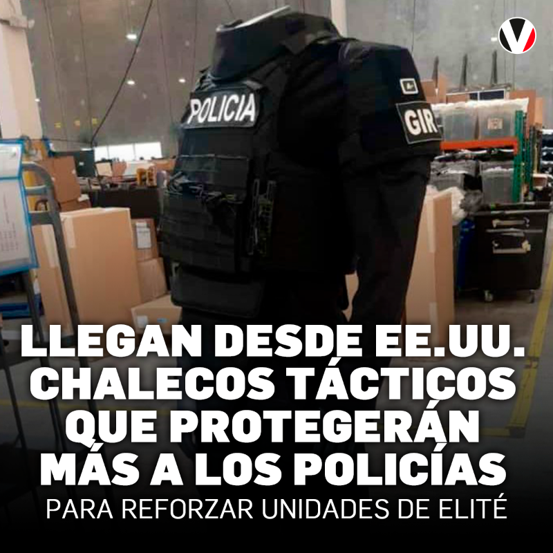 revistavistazo's tweet photo. El ministro del Interior anunció este viernes el arribo desde Estados Unidos de una dotación de chalecos tácticos reforzados que "cuentan con una certificación especial para una mayor protección de los uniformados". ¿Qué los distingue del resto? 
▶️ https://t.co/FjIQhOvWZp https://t.co/yqVNjNEvDh