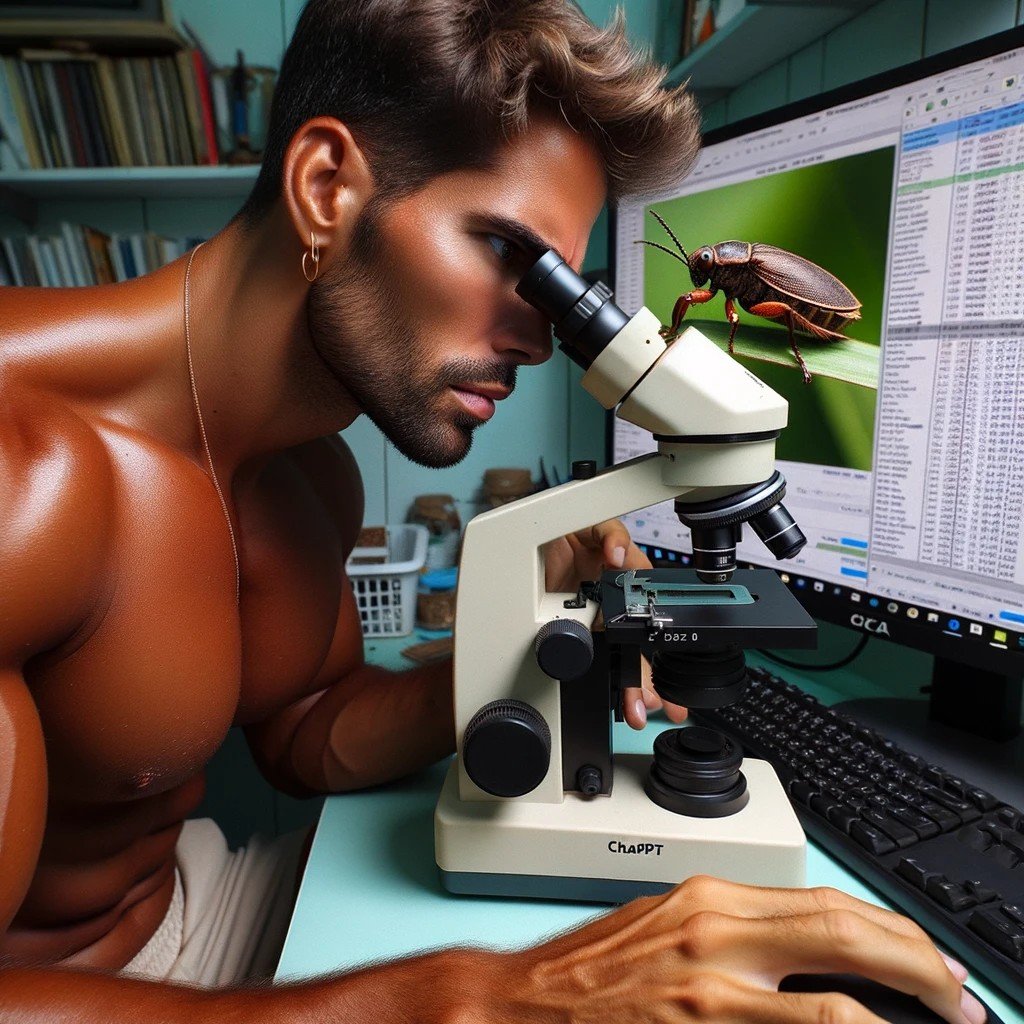 A Brazilian insect taxonomist according to dall-e 3. Sorry for disappointing!