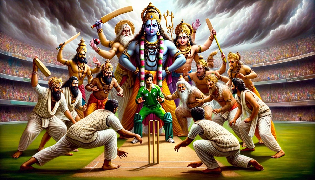 kceatos's tweet photo. "Divine Blessings on Deck 🙏 Team India powered by the Gods for a historic face-off against Pakistan. Let's win this, boys! 🇮🇳 #WorldCup2023 #INDvsPAK" https://t.co/X0adiuGSTk
