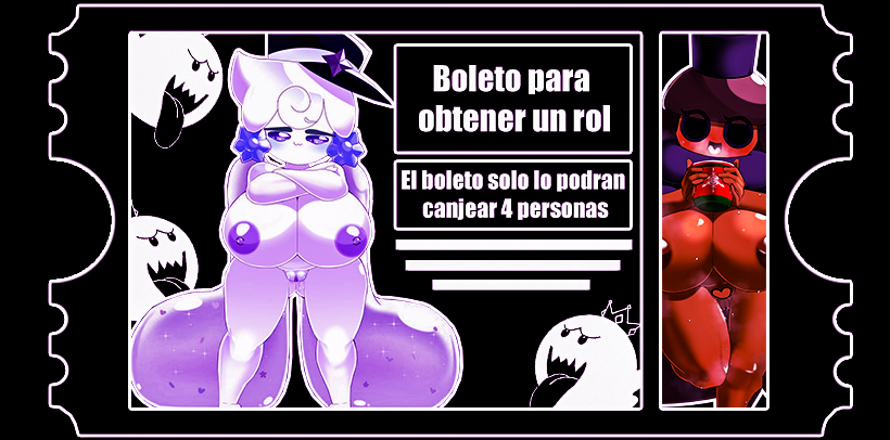 Pongan el boleto en los comentario y una foto de su personaje, los 4 primeros ganan