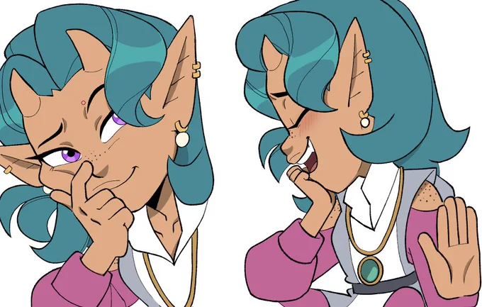  *Hates to draw Ellowyn's hair*   *proceeds to draw her in different poses trying to make the comic's dialogues more natural*