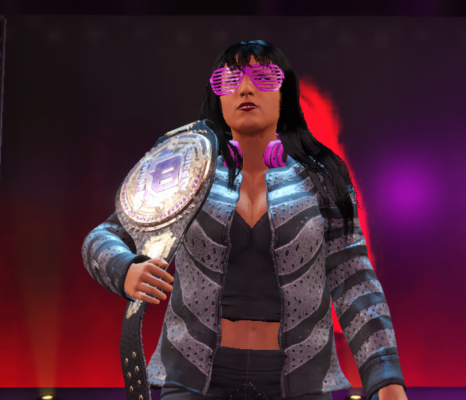 TacoRobb's tweet photo. #TEW Woman's Champion @Jaminet_4 is here!

Is @maryRedacted ready to take the championship away from Jam Jam? Or is the reign of Jam going to continue strong? (Shart)
-------------------
#Twitch #SmackDown #WWE #WWETwitch #WWE2k23 https://t.co/sJNO7AgBK1