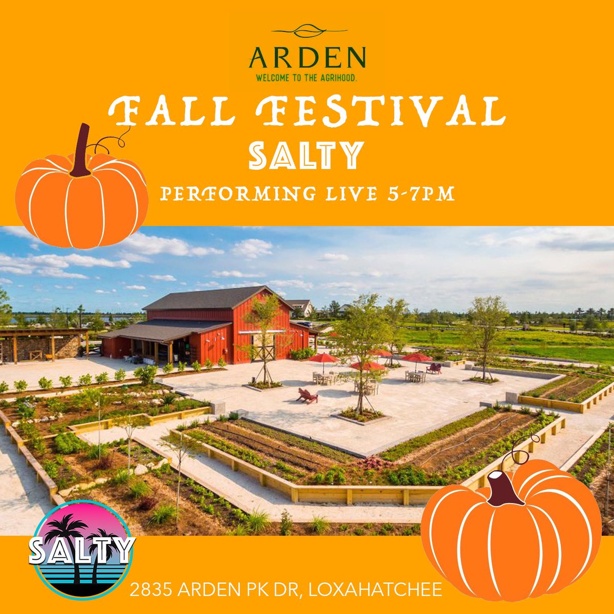 Fall is here! 🍁🍂🎃Time to celebrate!
SALTY performing at Arden Agrihood
pumpkin patch * corn maze * food trucks 

.
.
#saltlife #paradise #leekalt #sunsetmusic #livemusic #livemusicalperformance #salty #chilloutmusic #chillout #satrinxa #indie #electronica #yachtrock #xandrak