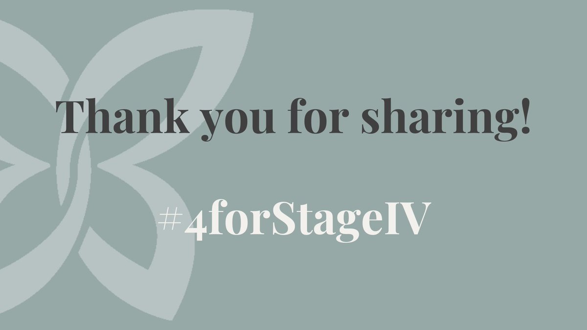 Thank you to everyone who shared their #4forStageIV in honor of #Metastatic #BreastCancer Awareness Day today!