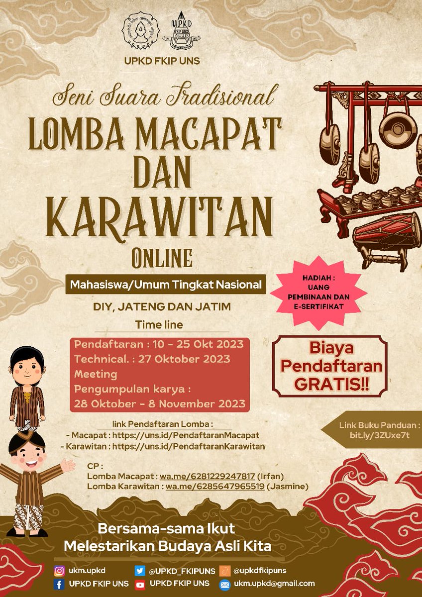 Jangan sampai ketinggalan, yukk segera daftarkan diri kalian🔥🔥🔥

✨Biaya pendaftaran Gratis✨