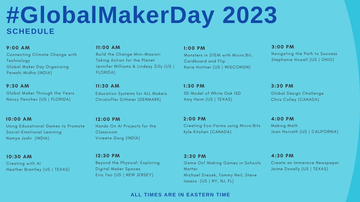 globalmaker's tweet photo. Can you believe it? Tomorrow is the big day. It's #GlobalMakerDay. 
Check out the schedules below, and we hope to see you there. https://t.co/RZod23AASe https://t.co/IeLsBoAIv6
