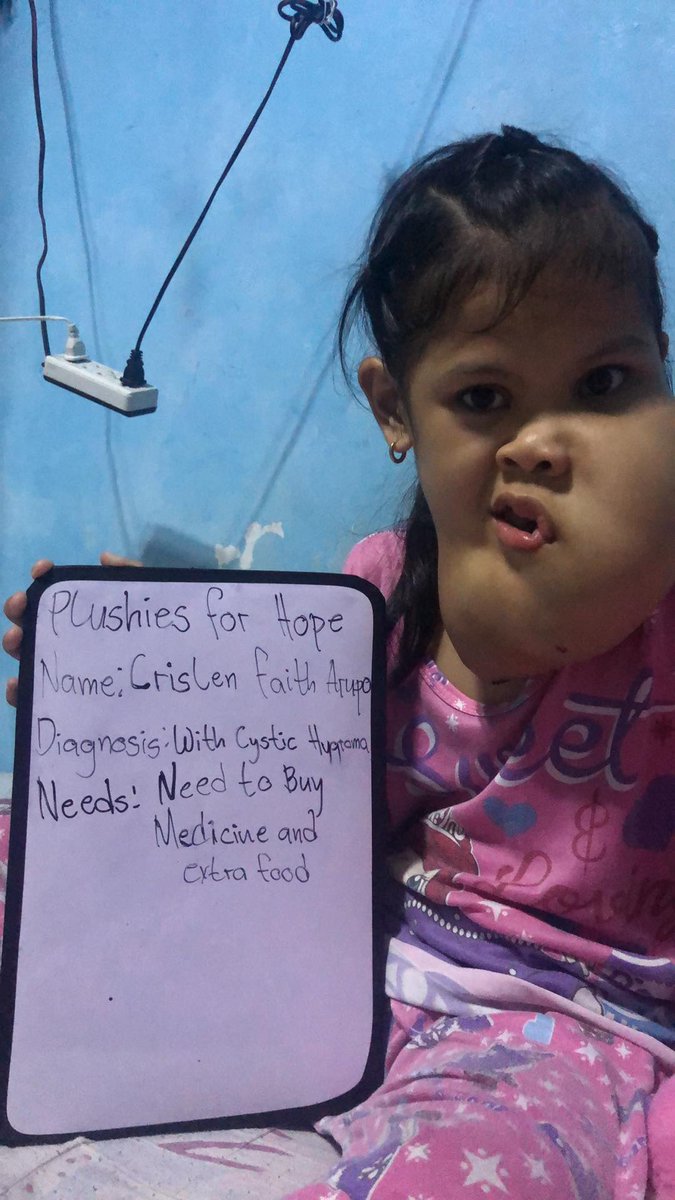 PlushiesForHope's tweet photo. Please don't skip without sharing 

Please help us raise ₱17,000 for Warrior Faith, she is diagnosed w/ Cystic Hygroma. Faith lost her mother a few years ago &amp; her father is in prison. Her grandmother is struggling to make ends meet and needs help on buying her maintenance + https://t.co/rsRWAsgXSm
